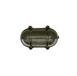 Lampfix Navigator 09007 Outdoor Ip64 1 Light Decorative Eyelid Bulkhead Light In An Antique Brass Finish
