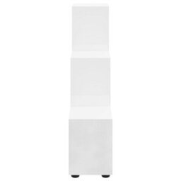 Berkfield Staircase Bookcase High Gloss White 107 Cm Engineered Wood - thumbnail 5
