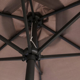 Sundaze 2.5M Taupe Led Garden Parasol Crank Tilt Mechanism Outdoor Patio Umbrella, Base Weights & Green Cover - thumbnail 5