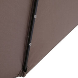 Sundaze 2.5M Taupe Led Garden Parasol Crank Tilt Mechanism Outdoor Patio Umbrella, Base Weights & Green Cover - thumbnail 6