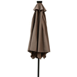 Sundaze 2.5M Taupe Led Garden Parasol Crank Tilt Mechanism Outdoor Patio Umbrella, Base Weights & Green Cover - thumbnail 4