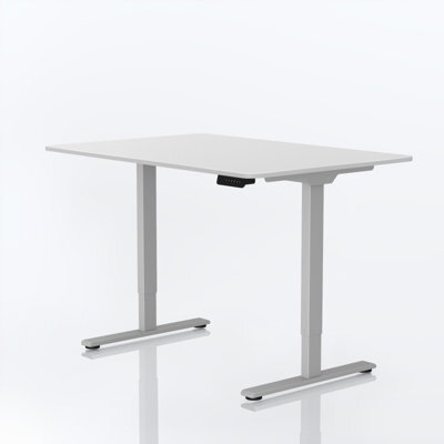 Flexispot Height Adjustable Standing Desk Frame In Silver With Dual Motor And 100Kg Load Capacity - image 1