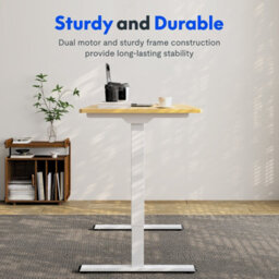 Flexispot Height Adjustable Standing Desk  Frame In Silver With Dual Motor And 100Kg Load Capacity - thumbnail 4