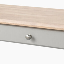Furniturebox Uk Eden Rectangular Whitewash & Light Grey Wood Console Table - thumbnail 5