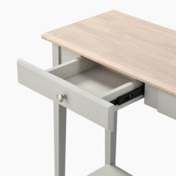 Furniturebox Uk Eden Rectangular Whitewash & Light Grey Wood Console Table - thumbnail 6