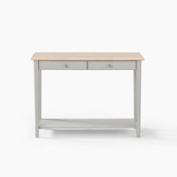 Furniturebox Uk Eden Rectangular Whitewash & Light Grey Wood Console Table - thumbnail 4