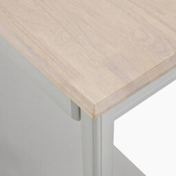 Furniturebox Uk Eden Rectangular Whitewash & Light Grey Wood Console Table - thumbnail 7