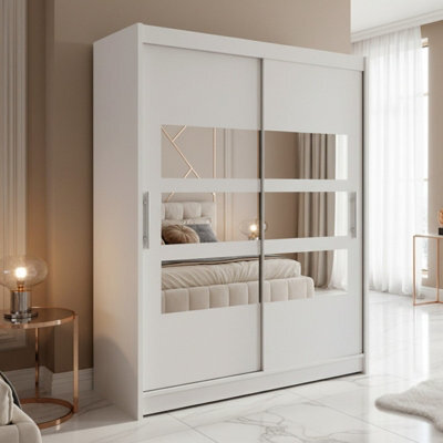 Westa Vii 150 Sliding Door Wardrobe With Mirrors Cashmere - image 1
