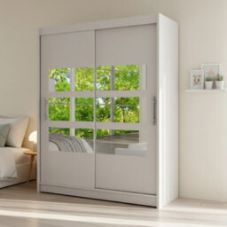 Westa Vii 150 Sliding Door Wardrobe With Mirrors Cashmere - thumbnail 2
