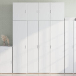 Berkfield Highboard White 80X42.5X249 Cm Engineered Wood - thumbnail 1