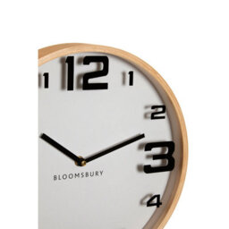 Orsina Vitus White Wood Large Numbers Wall Clock - thumbnail 3