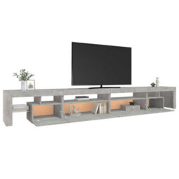 Berkfield Tv Cabinet With Led Lights Concrete Grey 290X36.5X40 Cm - thumbnail 6