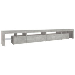 Berkfield Tv Cabinet With Led Lights Concrete Grey 290X36.5X40 Cm - thumbnail 7