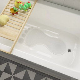 White Rubber Bath Mat Non Slip Big Foot Bathtub 35 X 76Cm - thumbnail 6