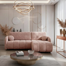 Zara L 2R Plus Lc Universal Corner Sofa Bed Has Storage Pink - thumbnail 1