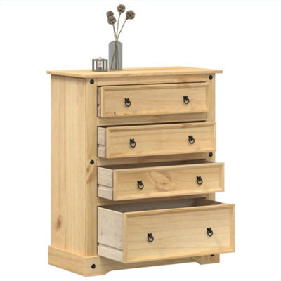 Vidaxl Chest Of Drawers Corona 92X48X120 Cm Solid Wood Pine - image 1
