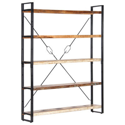 Vidaxl 5-Tier Bookcase 140X30X180 Cm Solid Reclaimed Wood Bookcases - image 1