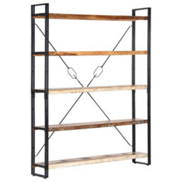 Vidaxl 5-Tier Bookcase 140X30X180 Cm Solid Reclaimed Wood Bookcases - thumbnail 1