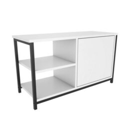 Decorotika Muskegon Tv Stand Tv Unit For Tv's Up To 63 Inch Black And White - thumbnail 5