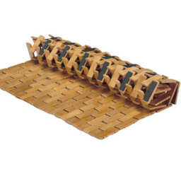 Bamboo Wood Bathmat With Anti-Slip Backing - Comfortable Massaging Wooden Link Bath Or Shower Mat - W70 X D50Cm, Natural Finish - thumbnail 2