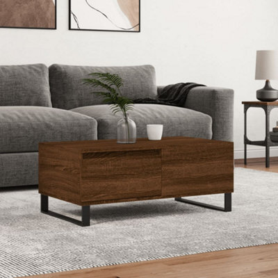 Berkfield Coffee Table Brown Oak 90X50X36.5 Cm Engineered Wood - image 1