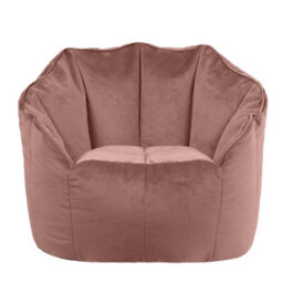 icon Sirena Scallop Chair Bean Bag Dusk Pink Velvet Bean Bags - thumbnail 3