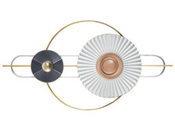 Wyld And Coco Multicolour Iron Wall Decor W80 X D3 X H43Cm - Handmade Geometric Hanging Accent - thumbnail 1