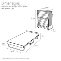 Jay-Be Single Visitor Automatic Folding Bed With Contract Comfort Mattress - thumbnail 5