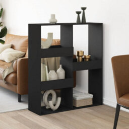 Berkfield Room Divider Black 100X33X115 Cm Engineered Wood - thumbnail 1