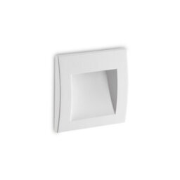Ideal Lux Luminosa Wire Led Outdoor Square Recessed Wall Light White Ip65, 3000K