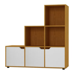 Urbn-Living 6-Cube Step Shelving Unit With Wooden Door - thumbnail 3