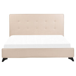Beliani Bed Fabric Ambassador 160 X 200 Cm (Eu King Size) Beige - thumbnail 4