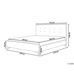 Beliani Bed Fabric Ambassador 160 X 200 Cm (Eu King Size) Beige - thumbnail 3