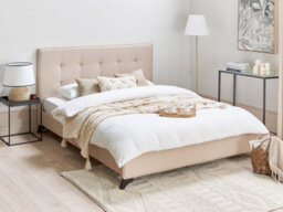 Beliani Bed Fabric Ambassador 160 X 200 Cm (Eu King Size) Beige - thumbnail 2