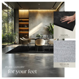 Tectake Rug Zonelle Short Pile And Ultra-Soft Carpet In Rectangular Or Round Design 200 X 290 Cm - Black - thumbnail 4