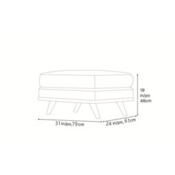 Valencia Artisan Leather Ottoman Cognac Nappa 11000 Top Grain Leather Alder Wood Legs And Frame - thumbnail 3