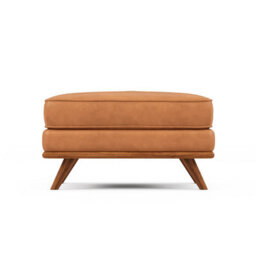 Valencia Artisan Leather Ottoman Cognac Nappa 11000 Top Grain Leather Alder Wood Legs And Frame - thumbnail 7