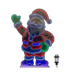 Samuel Alexander 59Cm Light Up Waving Santa Infinity Christmas Decoration With Multi-Coloured Leds - thumbnail 8