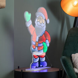 Samuel Alexander 59Cm Light Up Waving Santa Infinity Christmas Decoration With Multi-Coloured Leds - thumbnail 7