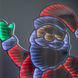 Samuel Alexander 59Cm Light Up Waving Santa Infinity Christmas Decoration With Multi-Coloured Leds - thumbnail 6