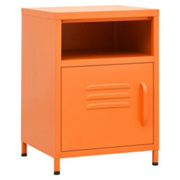 Berkfield Nightstand Orange 35X35X51 Cm Steel - thumbnail 2