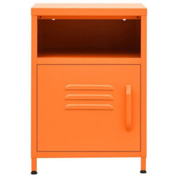 Berkfield Nightstand Orange 35X35X51 Cm Steel - thumbnail 3