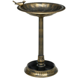 Outsunny 72Cm Tall Bird Bath With Bird Decoration For Garden, Bronze Tone - thumbnail 2