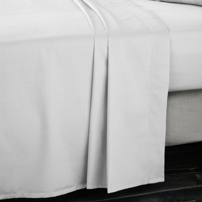 Bianca Fine Linens Bedroom Luxury 400 Thread Count Cotton Sateen Flat Sheet Dove Grey - image 1