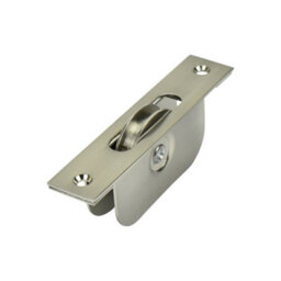"Sash Heritage 2"" Sash Pulley Bearing Wheel Satin Nickel Square End"