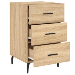 Berkfield Bedside Cabinet Sonoma Oak 40X40X66 Cm Engineered Wood - thumbnail 7