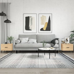 Walplus Coffee Tables 2 Pcs Sonoma Oak 50X50X40 Cm Engineered Wood - thumbnail 1