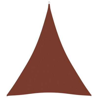 Berkfield Sunshade Sail Oxford Fabric Triangular 3X4X4 M Terracotta - image 1