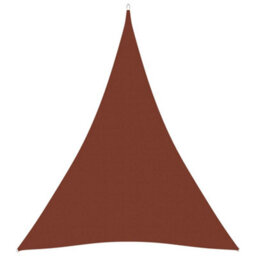 Berkfield Sunshade Sail Oxford Fabric Triangular 3X4X4 M Terracotta - thumbnail 1