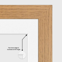 AK Frames 40X20Cm Oak Modern Multi Photo Frame With White Mount - Holds 3 Apertures (3X) 6X4 Photos - thumbnail 7